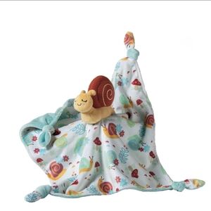 NEW Mary Meyer Skippy Snail Plush Security Blanket Lovey Blankie Soft Comfort